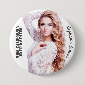 Aangepaste Pageant Button Pin - Kies uw maat (Voorkant)