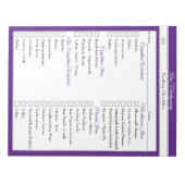 Aangepaste Pageant Packing Checklist voor Pageants Notitieblok (Voorkant)