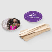 Aangepaste Pageant Paddle Fans - Crown Design Handwaaier (Niet-gemonteerd)