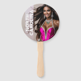 Aangepaste Pageant Paddle Fans - Crown Design Handwaaier