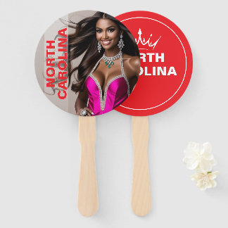 Aangepaste Pageant Paddle Fans - Crown Design Handwaaier