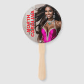 Aangepaste Pageant Paddle Fans - Crown Design Handwaaier (Voorkant)