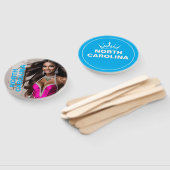 Aangepaste Pageant Paddle Fans - Crown Design Handwaaier (Niet-gemonteerd)