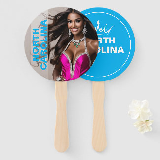 Aangepaste Pageant Paddle Fans - Crown Design Handwaaier