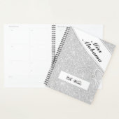 Aangepaste Pageant Planner Agenda Zilver Glitter (Display)