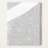 Aangepaste Pageant Planner Agenda Zilver Glitter (Achterkant)