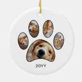 Aangepaste pagina Afdrukken Afdrukken Naam Jaar Fo Keramisch Ornament (Achterkant)