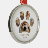 Aangepaste pagina Afdrukpagina Naam jaar Foto Coll Metalen Ornament (Rechts)