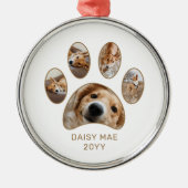 Aangepaste pagina Afdrukpagina Naam jaar Foto Coll Metalen Ornament (Voorkant)