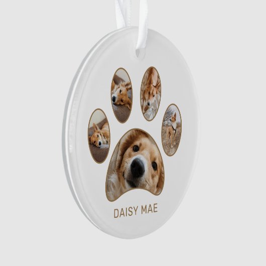 Aangepaste pagina Afdrukpagina Naam jaar Foto Coll Ornament (voorkant)