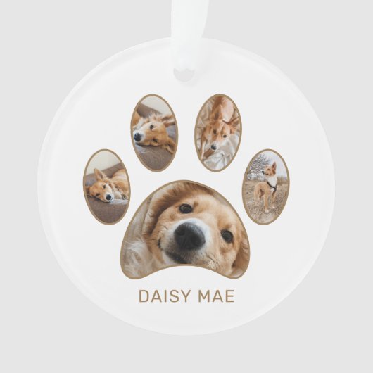 Aangepaste pagina Afdrukpagina Naam jaar Foto Coll Ornament (voorkant)