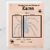 Aangepaste pagina Halloween Recipe (Voorkant / Achterkant)