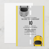 Aangepaste pagina met wielrennenAutosport Birthday Kaart (Voorkant / Achterkant)