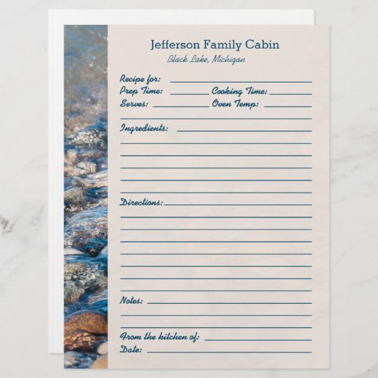 Aangepaste pagina voor hergebruik van het meer (Voorkant / Achterkant)