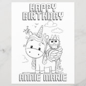 Aangepaste pagina voor Unicorn-kleuren Flyer (Voorkant)