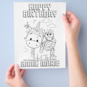 Aangepaste pagina voor Unicorn-kleuren Flyer (Hand)