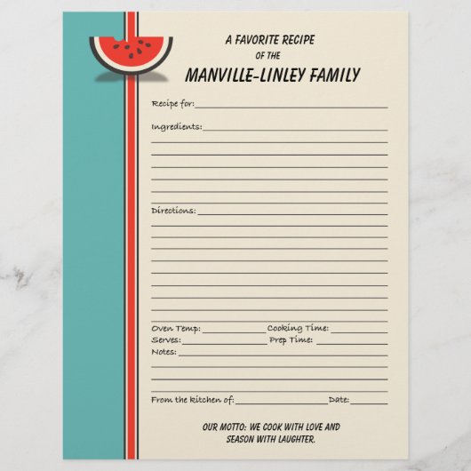 Aangepaste pagina Watermeloenen plakje (Voorkant)