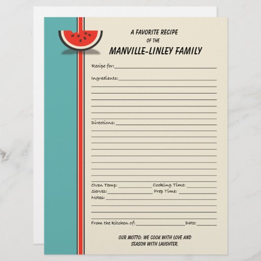 Aangepaste pagina Watermeloenen plakje (Voorkant / Achterkant)