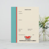 Aangepaste pagina Watermeloenen stripe (niet-gevoe (Staand voorkant)