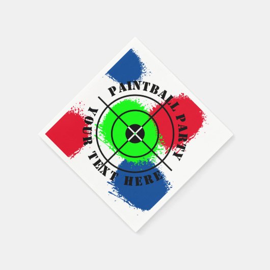 Aangepaste paintball Verjaardag partij verf spatte Servet (Hoek)