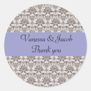 Aangepaste paisley damask stickers