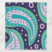 Aangepaste Paisley-labelset voor voedingsmiddelen Wijn Etiket (Enkel label)