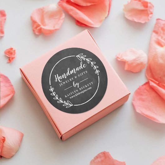 Aangepaste pakketten voor kleine bedrijven ronde sticker