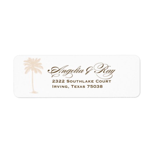 Aangepaste palmbomen Logo Etiket (Voorkant)