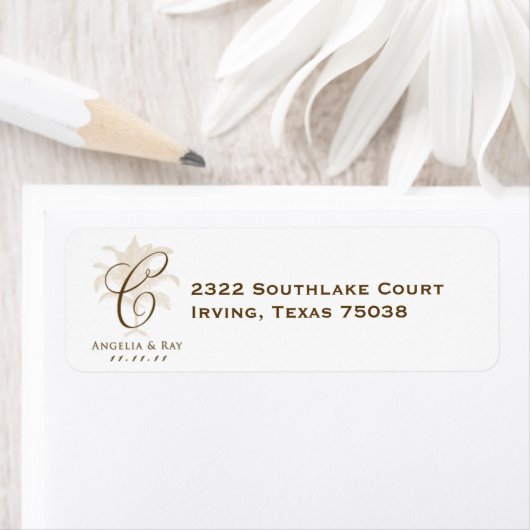 Aangepaste palmbomen Logo Etiket (Insitu)