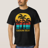Aangepaste  palmbomen t-shirt (Voorkant)