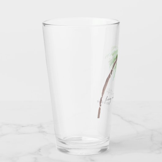 Aangepaste palmboom Leven mijn beste leven Glas (Rechts)