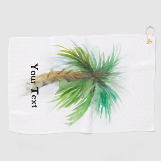 Aangepaste palmboom op maat golfhanddoek (Horizontaal)