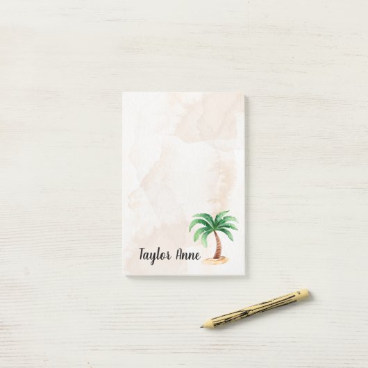 Aangepaste palmboom post-it® notes (Op bureau)
