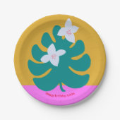 Aangepaste palmnaam verjaardag modern bord op fees (Voorkant)