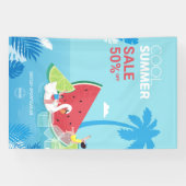 aangepaste PalmTree Einde van het seizoen Sale Zak Spandoek (Horizontaal)