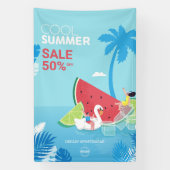 aangepaste PalmTree Einde van het seizoen Sale Zak Spandoek (Verticaal)