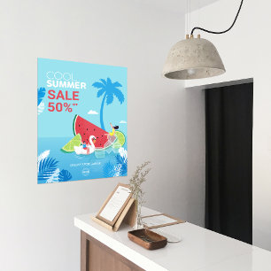 aangepaste PalmTree seizoensgebonden verkoop Busin Perfect Poster