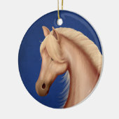 Aangepaste Palomino-Pony Red White Blue Horse Keramisch Ornament (Links)