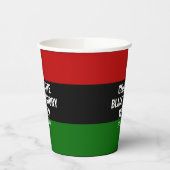 Aangepaste Pan-Afrikaanse Zwarte Geschiedenis Maan Papieren Bekers (Links)