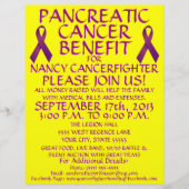 Aangepaste Pancreatic Cancer Benefit Ribbon Flyer (Voorkant)