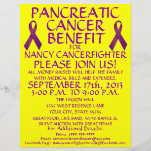 Aangepaste Pancreatic Cancer Benefit Ribbon Flyer