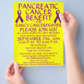 Aangepaste Pancreatic Cancer Benefit Ribbon Flyer (Hand)