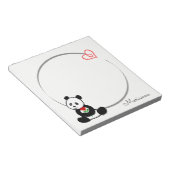 Aangepaste Panda Beer Tiny Heart Note Pad Notitieblok (Schuin)