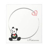 Aangepaste Panda Beer Tiny Heart Note Pad Notitieblok (Voorkant)