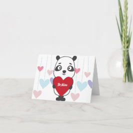 Aangepaste Panda Beer Valentijnsdag Kaart