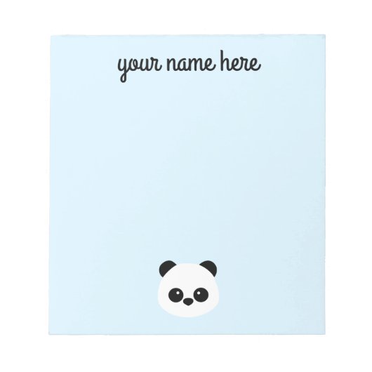 Aangepaste Panda-laptop voor kinderen Notitieblok (Voorkant)