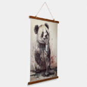 Aangepaste Panda Music Factory Zingtapijt Hangend Wandkleed (Gebogen)