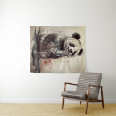 Aangepaste Panda Muziekfabriek Zingende Tapijten Wandkleed (In Situ (horizontaal))