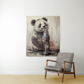 Aangepaste Panda Muziekfabriek Zingende Tapijten Wandkleed (In situ)