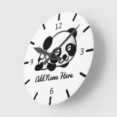 Aangepaste Panda- Ronde Klok (Hoek)